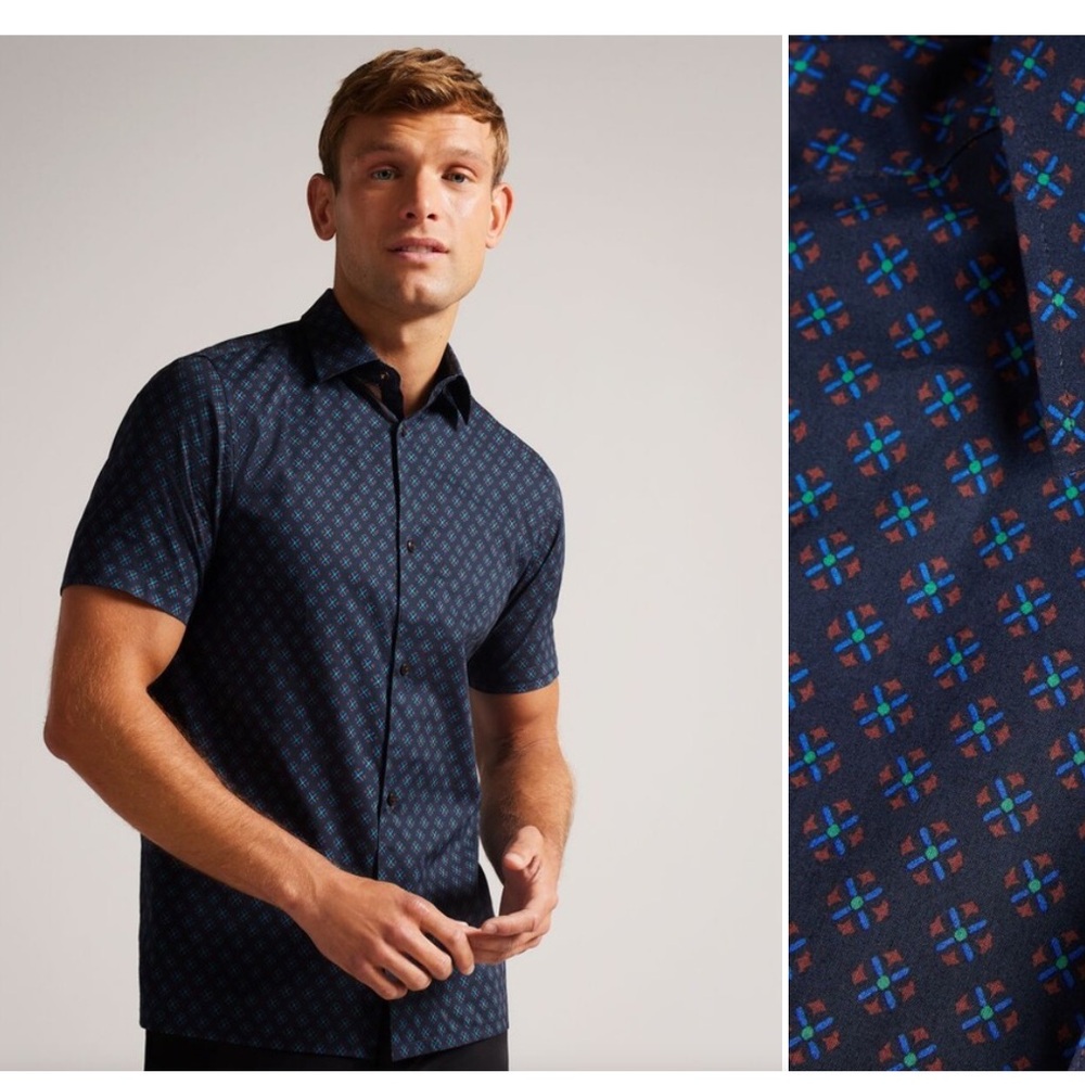 Ted Baker Short Sleeve Geometric Print
Shirt